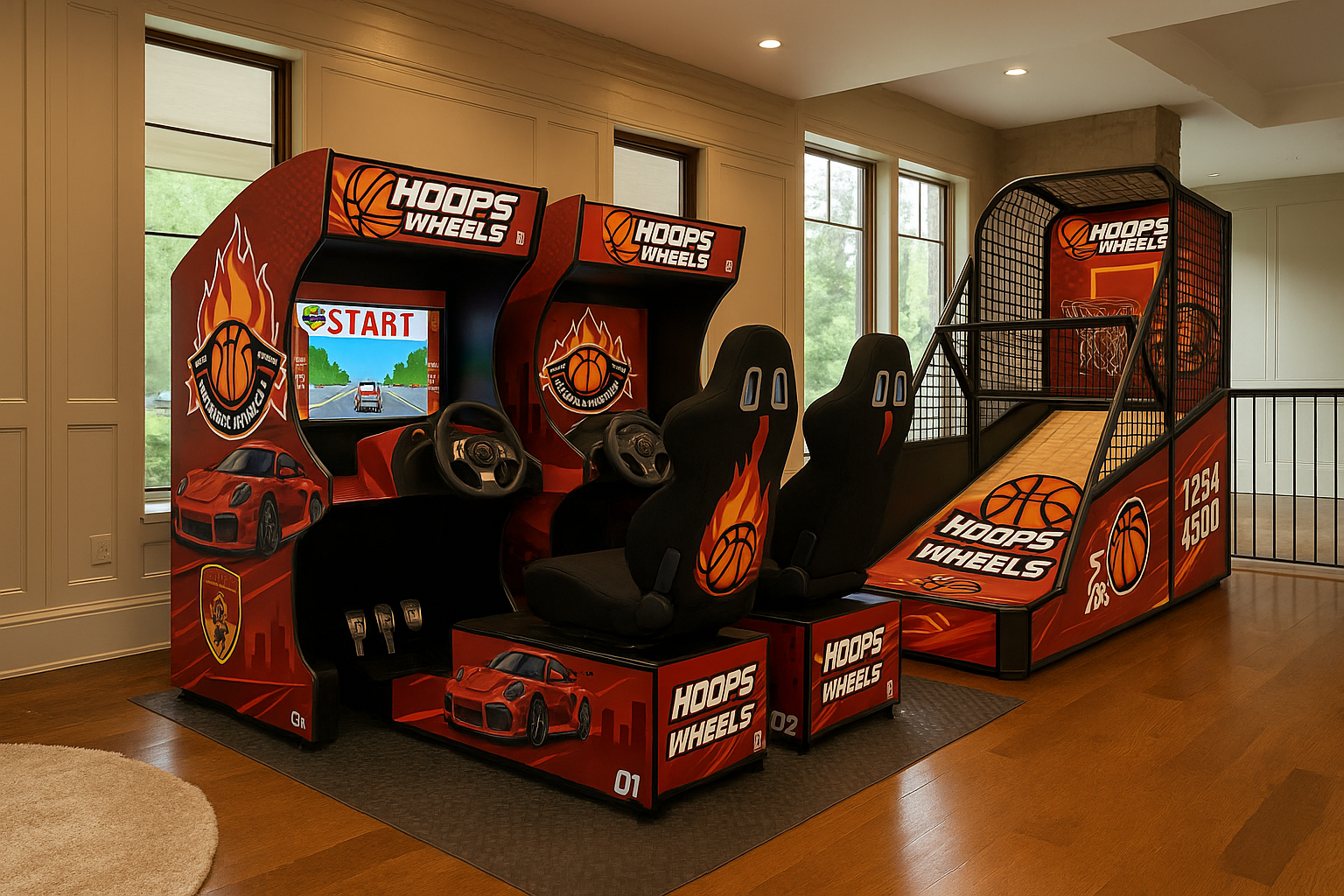 Hoops and Wheels Mobile Arcade Website